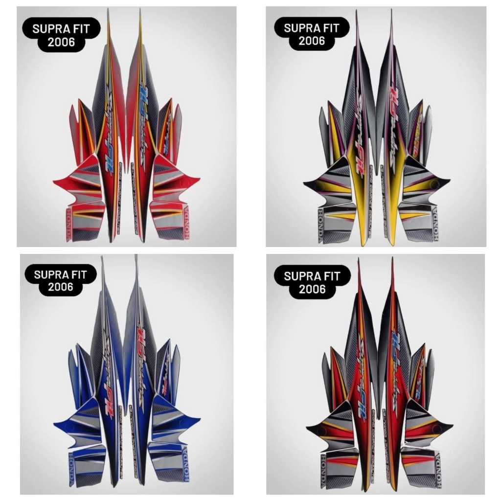 STIKER STRIPING HONDA SUPRA FIT 2006 LIS BODY STIKER SUPRA FIT 2006 TERBAIK