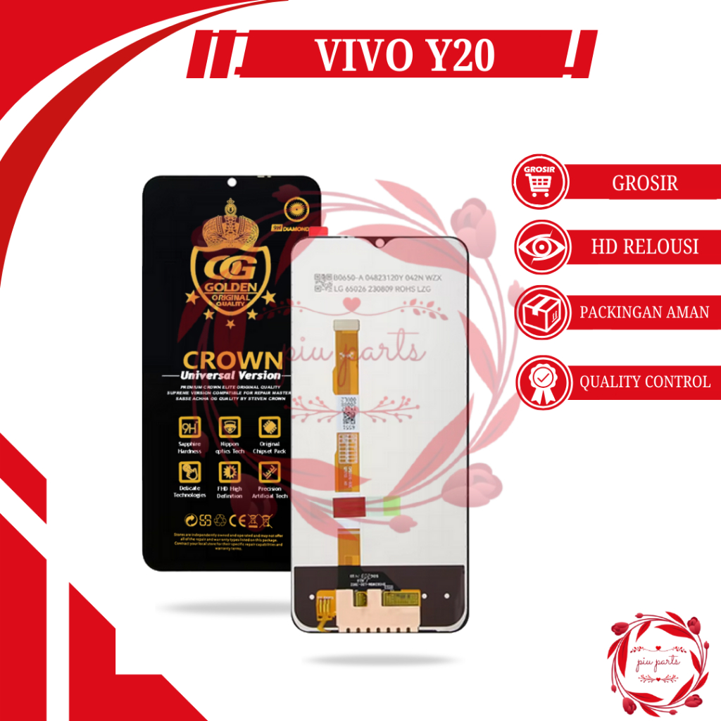 LCD VIVO Y20 V2027 / Y20S V2029 / Y12S V2026 / VIVO Y15S / V2043 TOUCHSCREEN FULLSET COMPLETE
