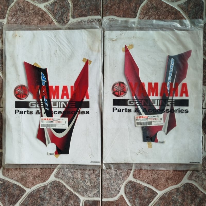 Stiker Striping Sayap Dalam Kanan Kiri Jupiter Z Merah Putih 2005 Original YGP