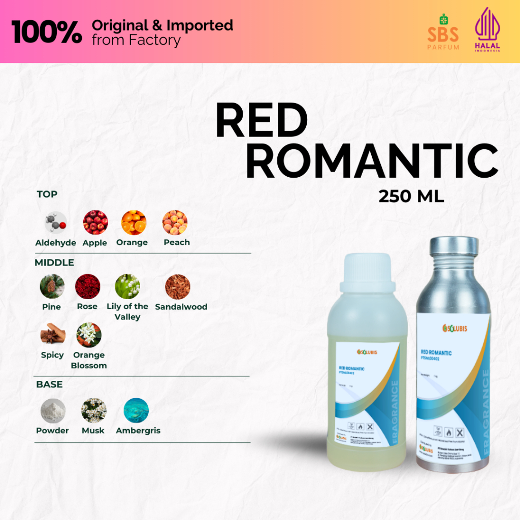 Bibit Parfum Laundry Murni [Red Romantic]  | 250ml - Woody Floral