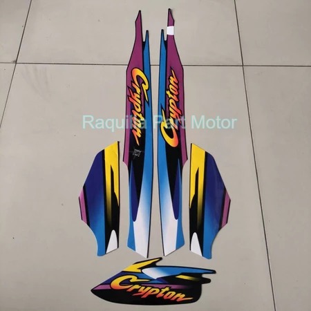 Striping Crypton Cripton 1998 Sticker Motor List Bodi Yamaha Crypton 1998 1999 Biru