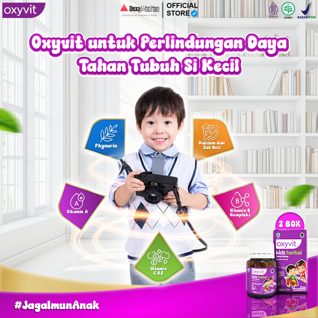 

2 Box Oxyvit Kidz Herbal Hisap - Menjaga Si Kecil dari Batuk Pilek - Rasa Blackcurrant