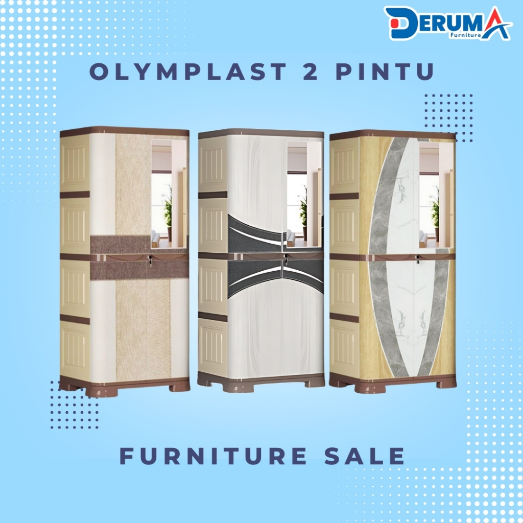 Lemari Pakaian Olymplast 2 Pintu | Lemar Pakaian Plastik