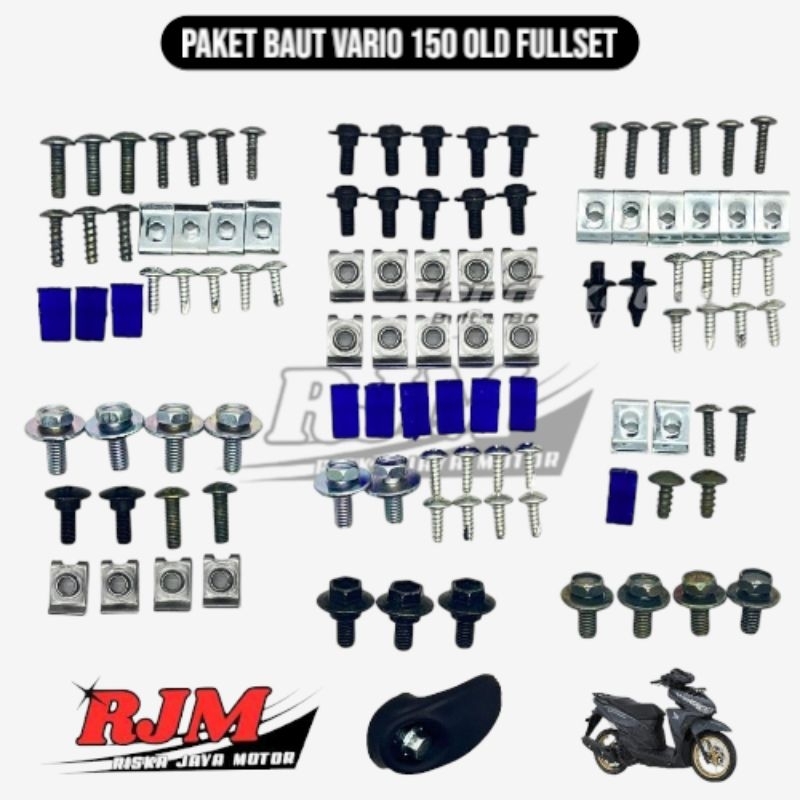 Paket Baut Body Vario 150 Old / Baut Vario 150 Esp Full Set Original