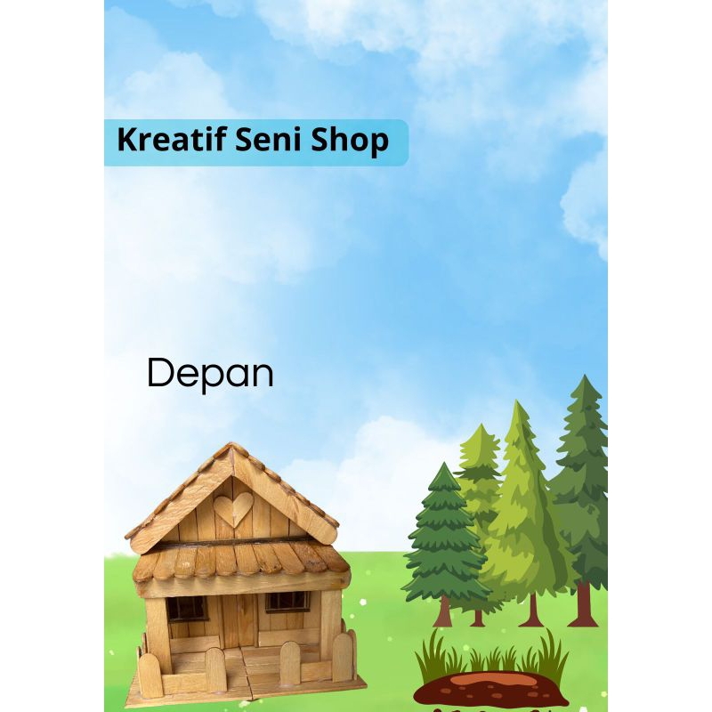 miniatur rumah betawi dari stik es krim