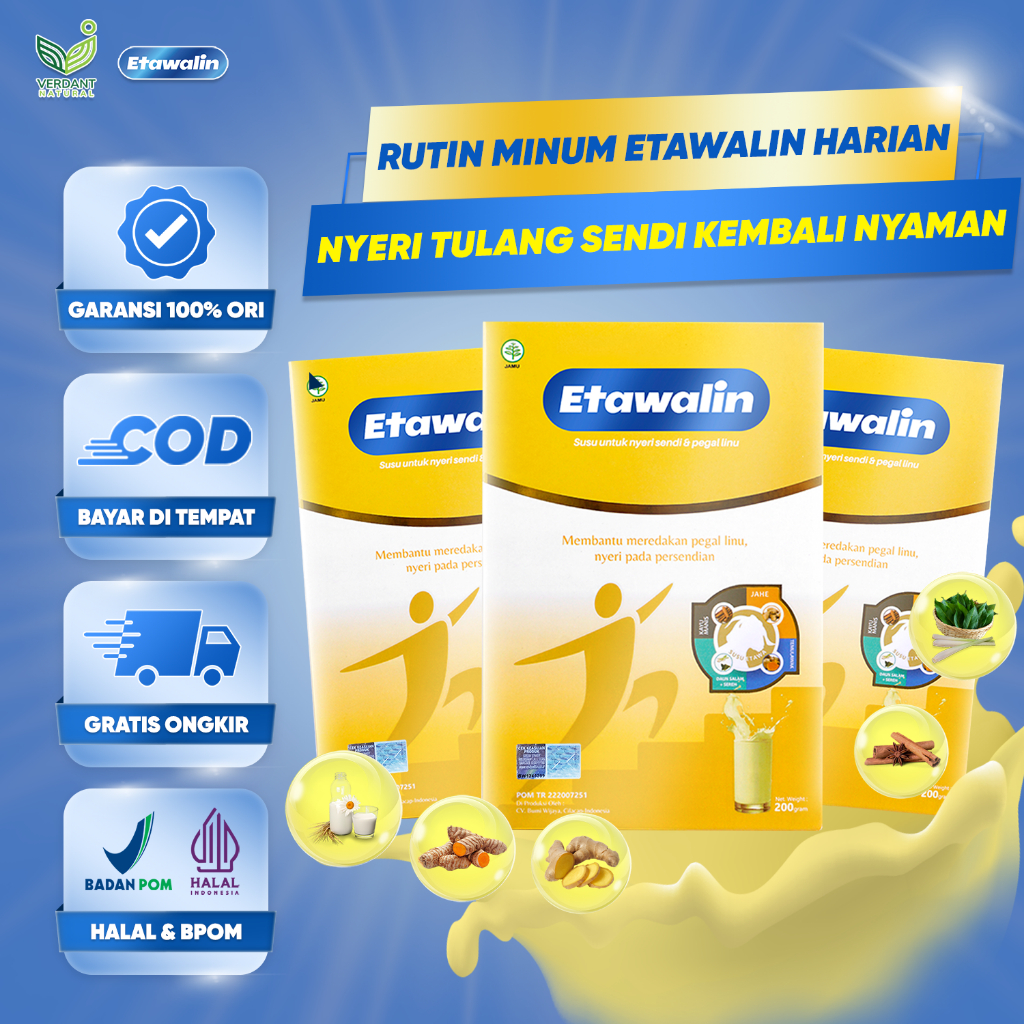 

Etawalin 3 Box Susu Kambing Etawa Nyeri Sendi Asam Urat Rematik Pegal Linu Kepadatan Tulang Original