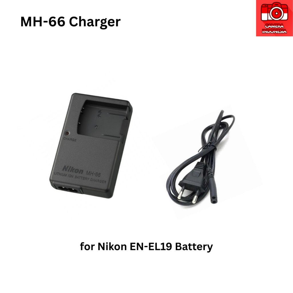 Charger MH-66 Baterai EN-EL19 Kamera Nikon Coolpix Coolpix A300, W100, W150, S3100, S3200, S3300, S3