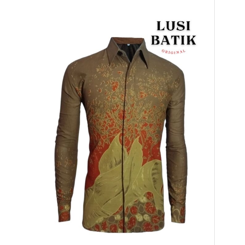 kemeja batik pria slim fit lapis furing