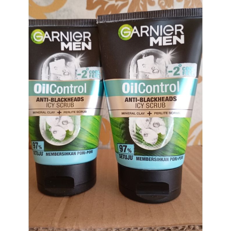 Promo...Sabun Cuci Muka Garnier Men Oil Control Anti Blackheads ICY Scrub