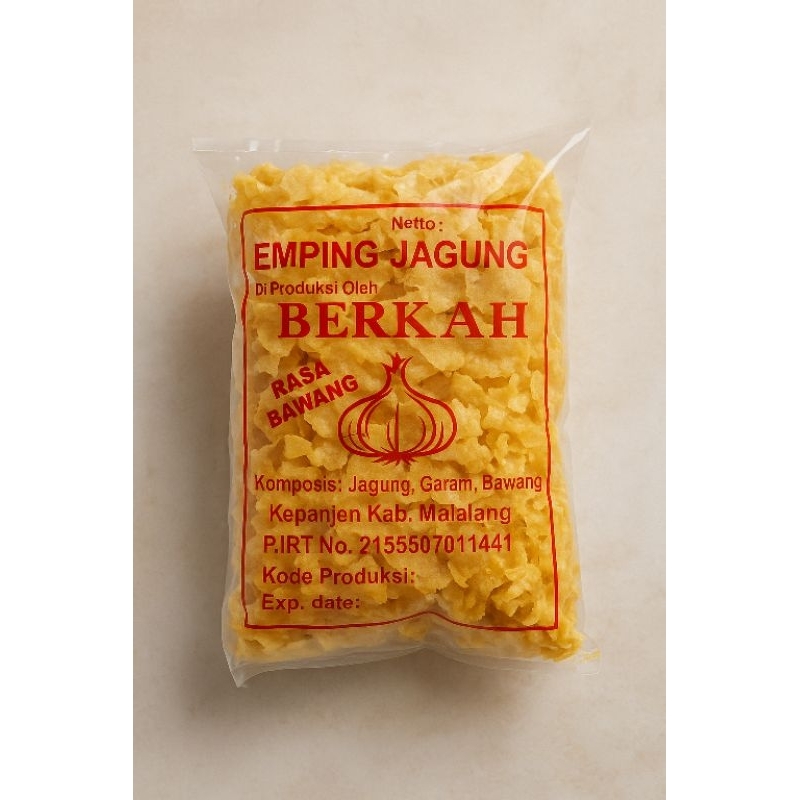 

EMPING JAGUNG CEMILAN SNACK EMPING JAGUNG ±200 gr