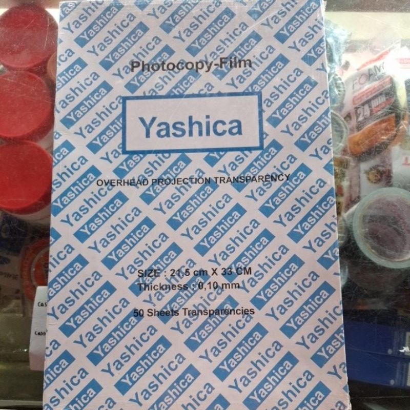 

plastik Yasicha / photocopy Film Yasicha overhead projection transparency size 21.5x33cm thickness: 0.10mm 1pak isi 50 lembar