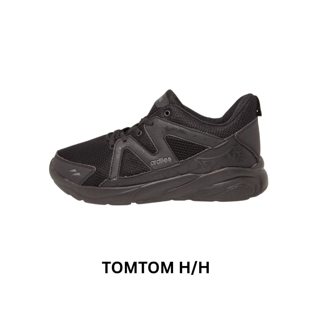 SEPATU TOM TOM FULL BLACK SEPATU PRIA SNEAKERS SEPATU SEKOLAH SEPATU ARDILES HITAM PRIA WANITA