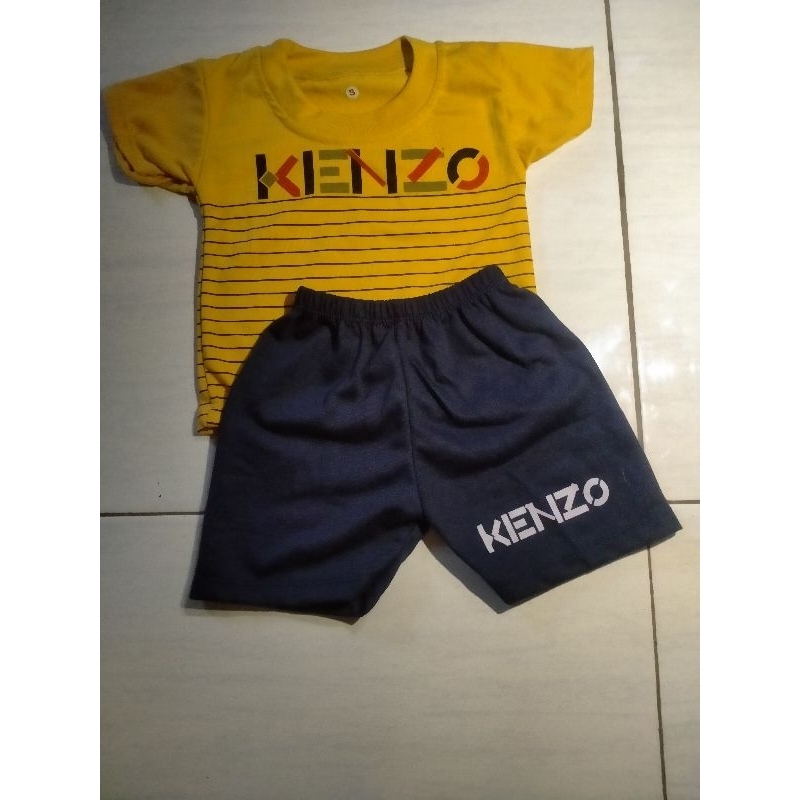 SETELAN KAOS ANAK  BAYI KENZO USIA  3-6 BULAN