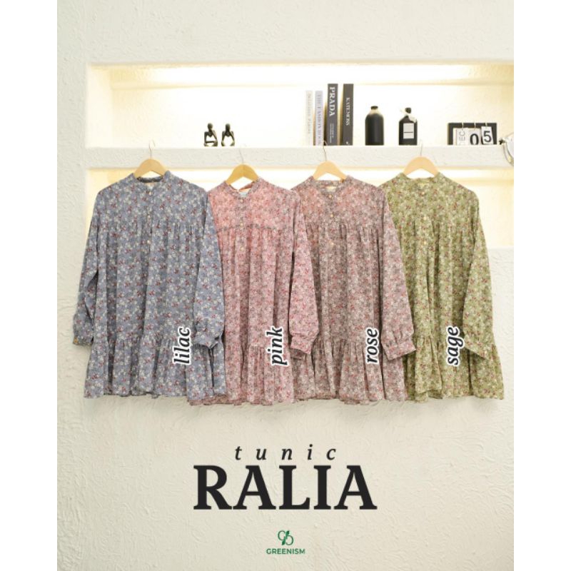 RALIA TUNIK BY GREENISM | FASHION WANITA MUSLIM | TUNIK CERUTI MOTIF