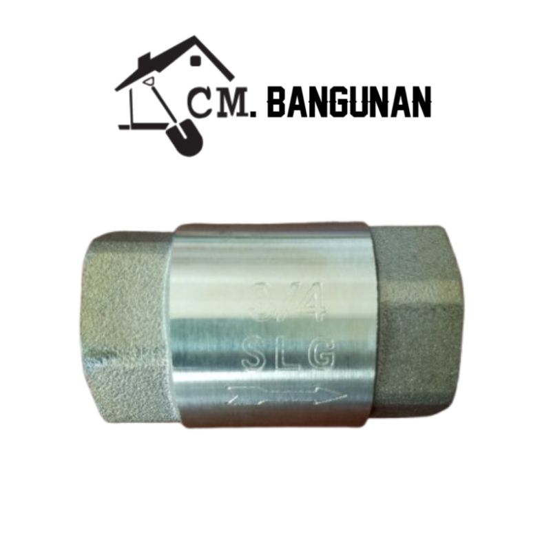 Tusen Klep SLG 3/4 Inch – Check Valve Satu Arah Kuningan/Besi untuk Pompa Air dan Instalasi Pipa