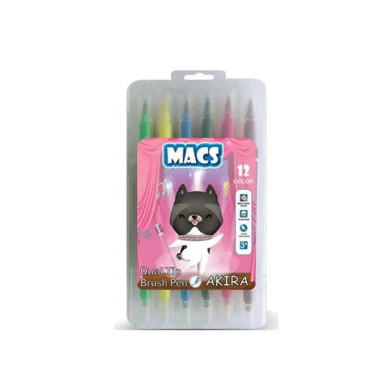 

MACS DUAL TIP BRUSH PEN 12 COLOR CLP01DBP01 - PSS