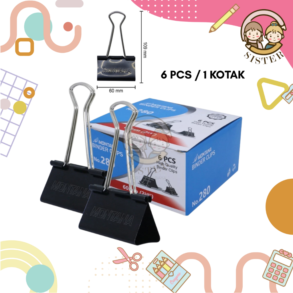 

Binder Clip 280 / Binder Klip No 280 / Klip Penjepit Kertas