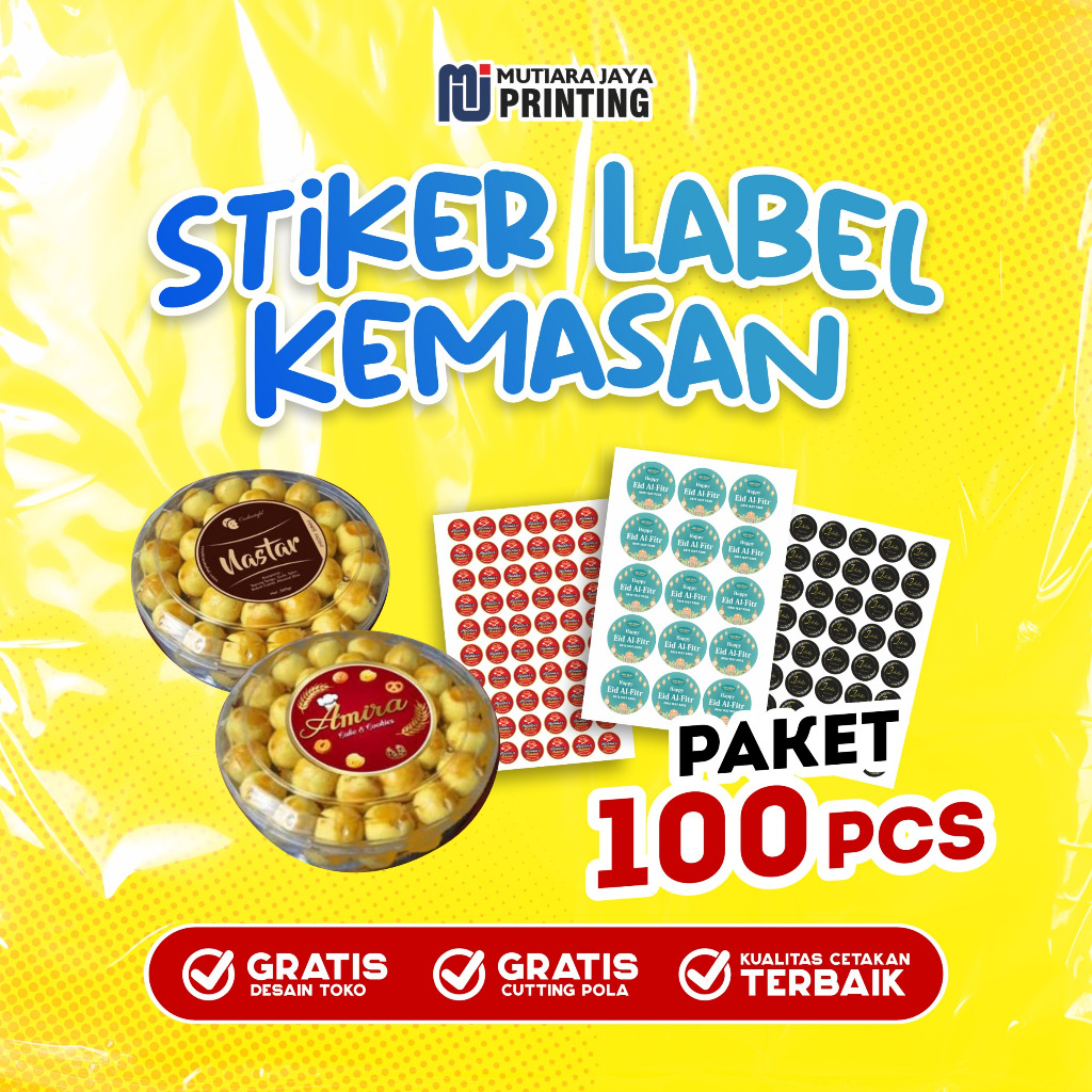 

(100 PCS) STIKER LABEL MAKANAN, MINUMAN, SKINCARE CUTTING CUSTOM SESUAI POLA I CUTTING POLA