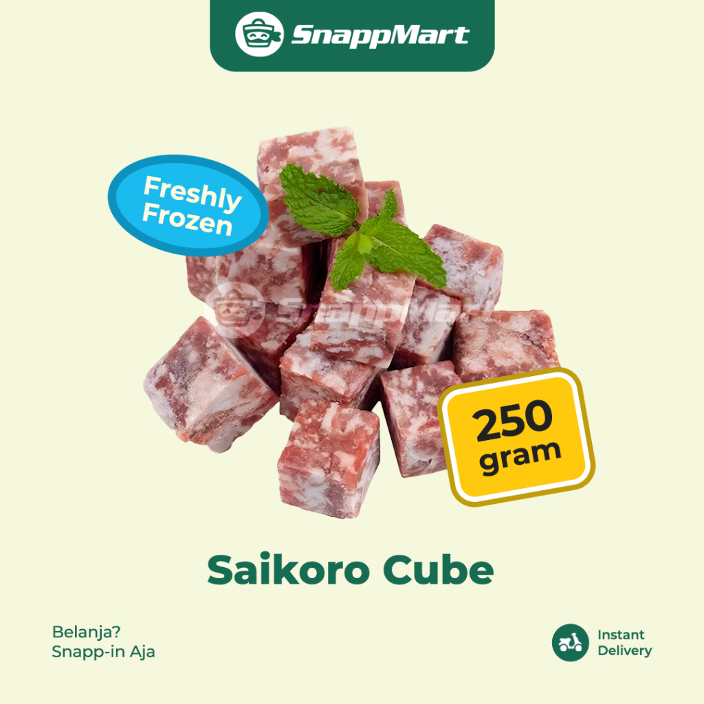 

Saikoro Cube Beef Fresh (250 gram) - INSTANT / SAMEDAY - Daging Sapi