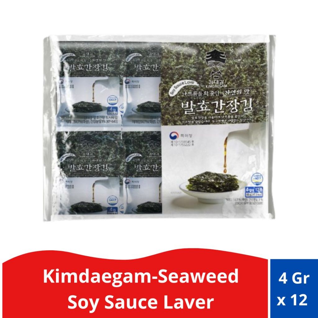 

Kimdaegam Seaweed Soy Sauce Laver-Rumput laut lembaran rasa kecap asin