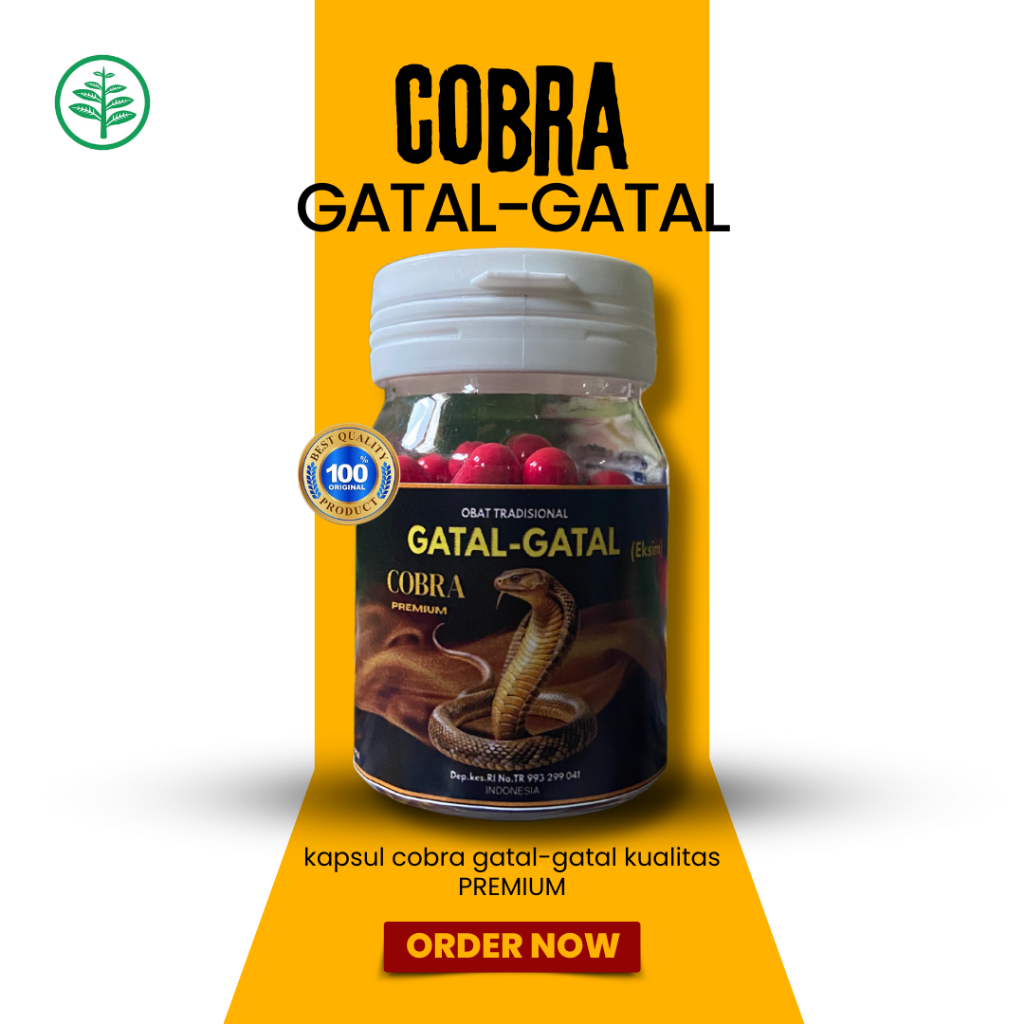KAPSUL COBRA INDIA PREMIUM EDISI KHUSUS KEMASAN BOTOL PREMIUM (OBAT GATAL-GATAL, EKSIM DAN LAINYA)