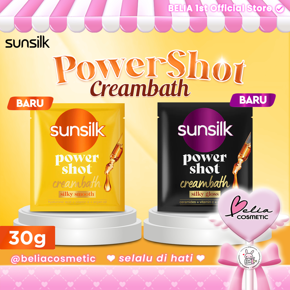 ❤ BELIA ❤ SUNSILK Power Shot Creambath Sachet 30g Series | Silky Smooth | Silky Gloss