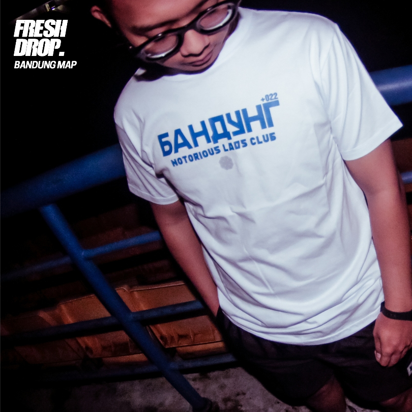 Tshirt Bandung Map - Kaos Persib Bandung - Football Casuals - Kaos Bandung - Bandung Football