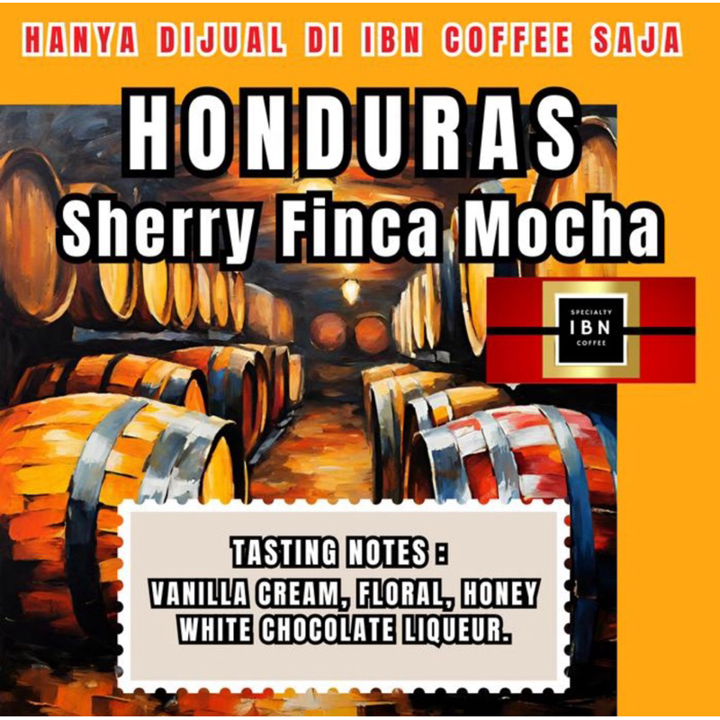 

Kopi arabica Honduras Sherry Finca Mocha Coffee 100g - by IBN coffee - Beans 100g