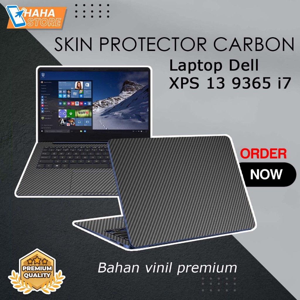 Skin Laptop Dell XPS 13 9365 i7 Garskin Protective Cover Protector Case Film Skin Matte Pelindung La
