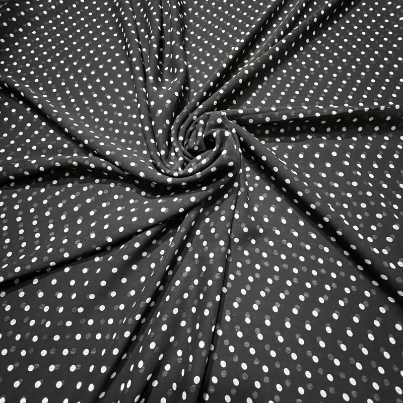 Kain sifon polkadot / Kain motif polkadot / Kain ceruty yoryu