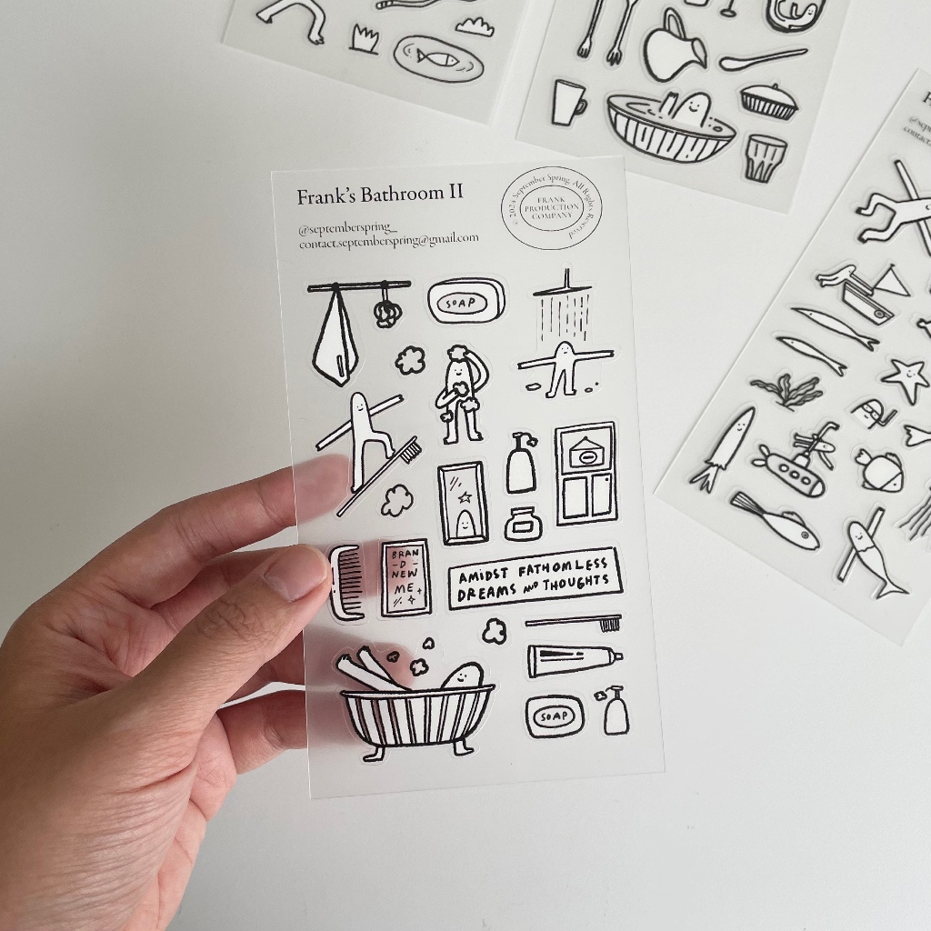 

Frank’s Bathroom II - Transparent Sticker Sheet by September Spring