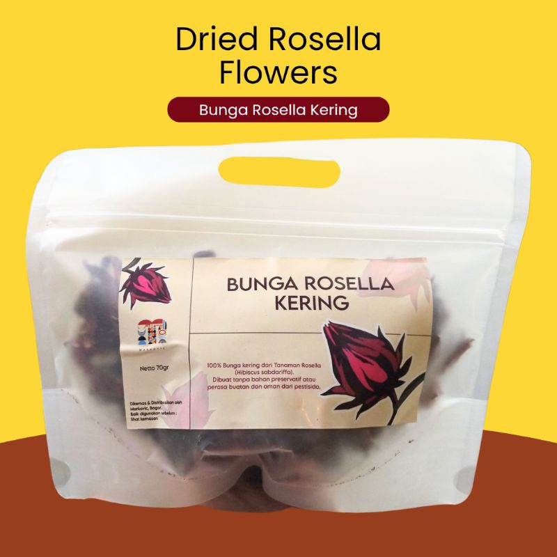 

Amanta Segar | Bunga Rosella Rosela Merah Kering Dried Rosella Flower Hibicius Tea 70gr Original Premium Cocok untuk Minuman Resto Cafe