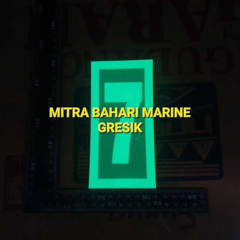 

Stiker IMO Symbol IMPA 334207, 334247 Number 7 Ukuran 7,5x15cm Glow In The Dark