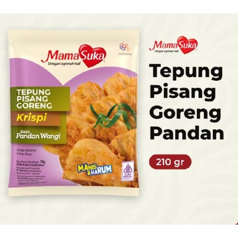 

Tepung Pisang Goreng Krispi Rasa Pandan Wangi 210g
