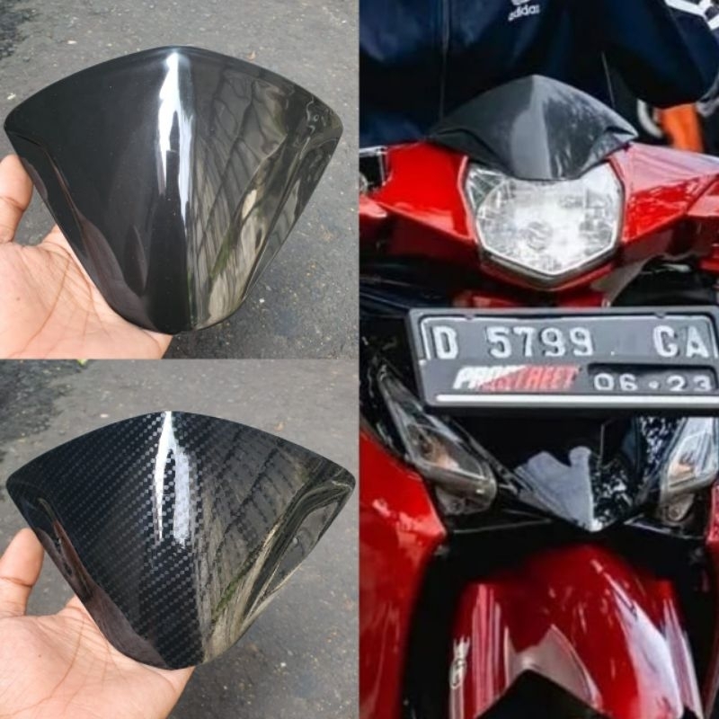 VISOR CARBON HONDA REVO 100 VARIASI VISOR HONDA REVO LAMA