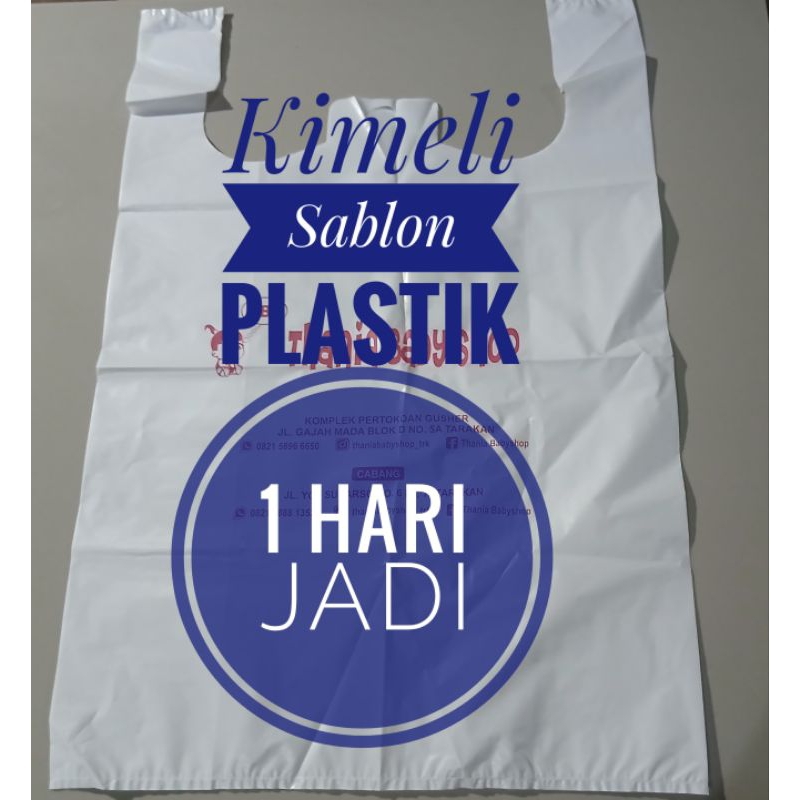 Sablon kantong Plastik kresek ukuran 40x60 plastik Tebal