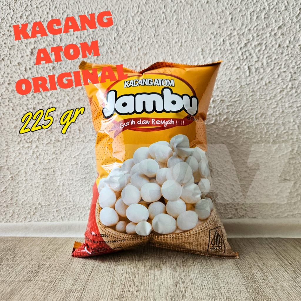 

Kacang Atom Jambu 225gr Original Sukro Shanghai Renyah Gurih