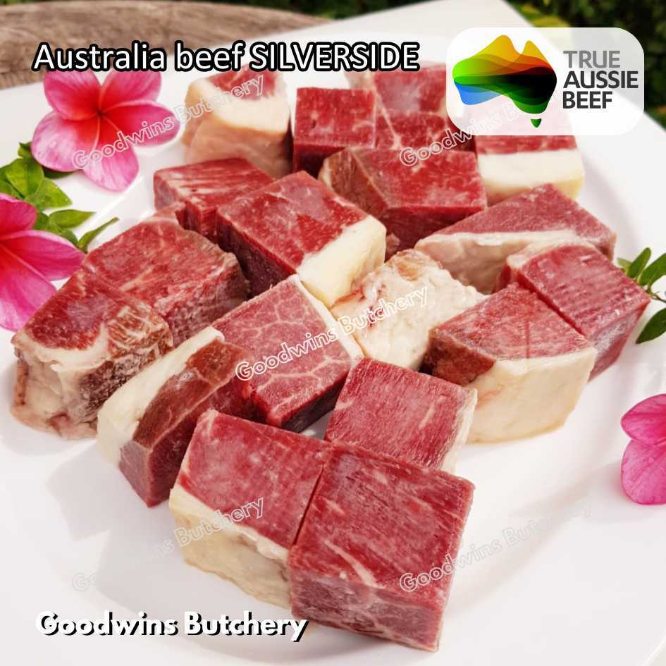 

Beef SILVERSIDE daging RENDANG diced cubed saikoro frozen | Australia imported RALPHS