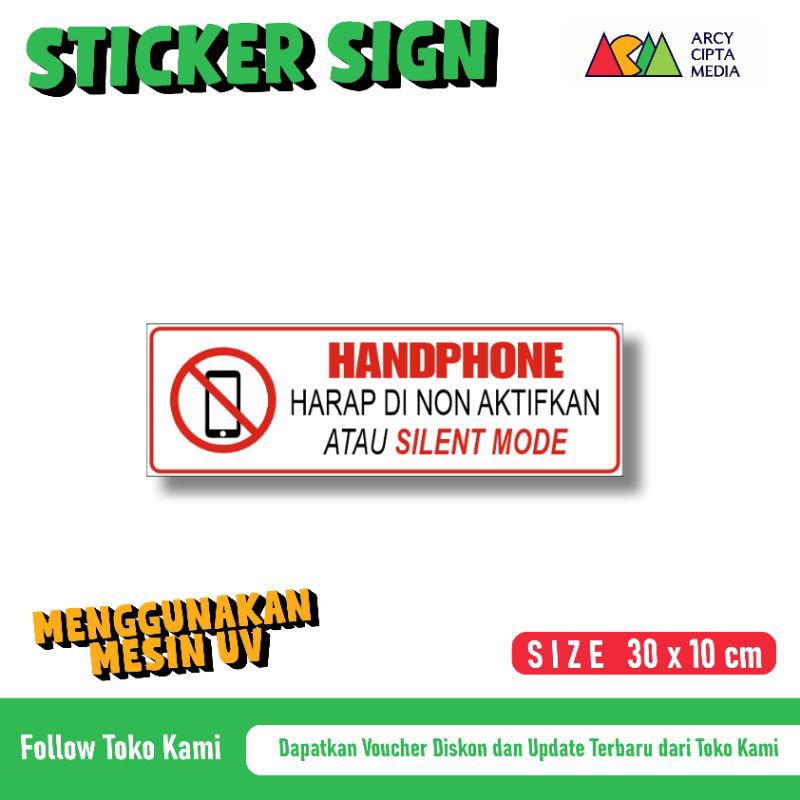 

Stiker Matikan Hp Handphone