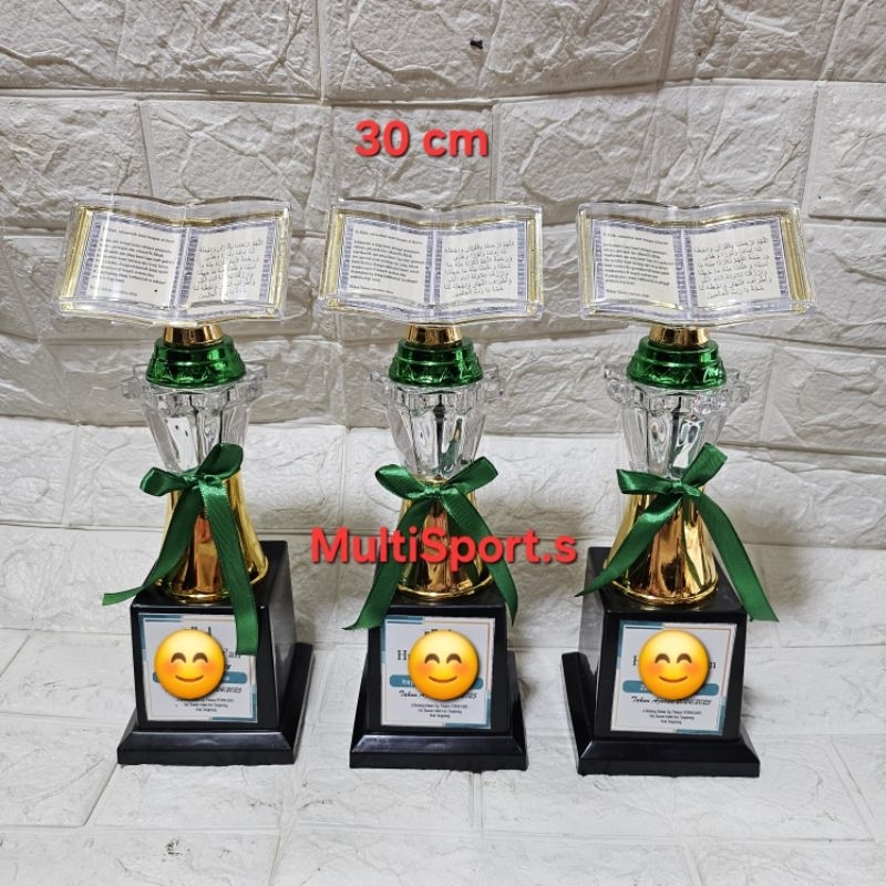 PIALA TROPHY BUKU AL-QUR'AN 30 CM AKRILIK214