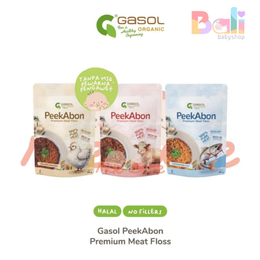 

Gasol Organic PeekAbon Premium Meat Floss Abon Topping Protein MPASI Anak Halal 45g