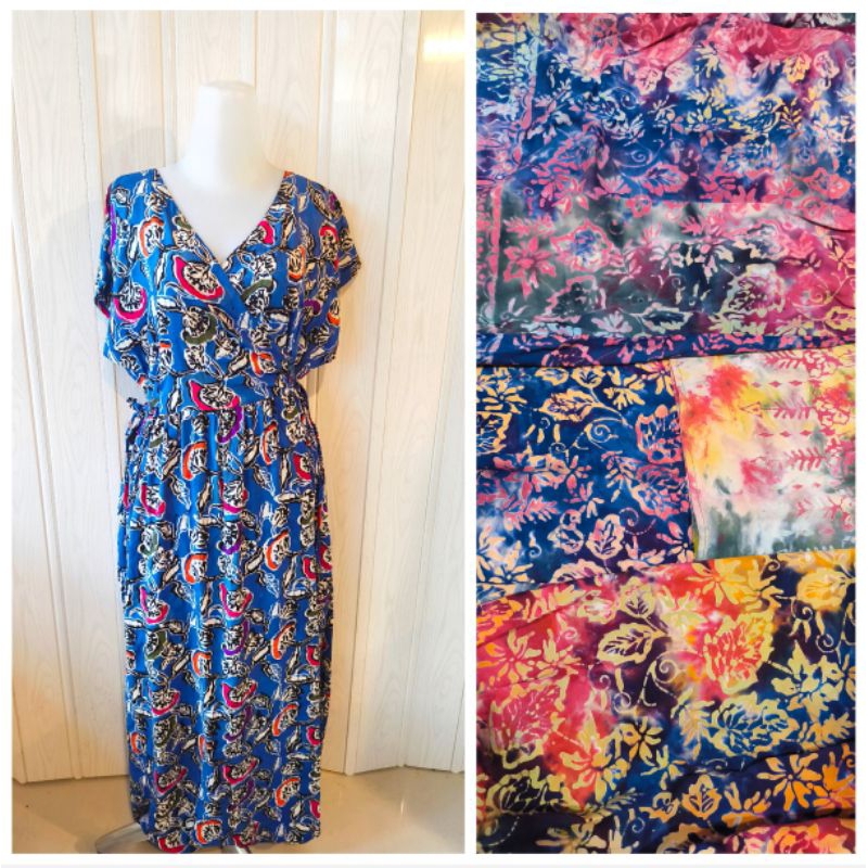 Batik Cetak Daster Kusnadi Selempang| Daster Ibu Tangan Pendek Baju TidurBL Bingliang L5|Daster Ibu 