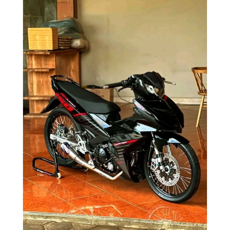 Sticker MX king 2015 Hitam Striping Yanaha Jupiter MX king 150 Hitam  2015 Striping lis Sticker Lis 