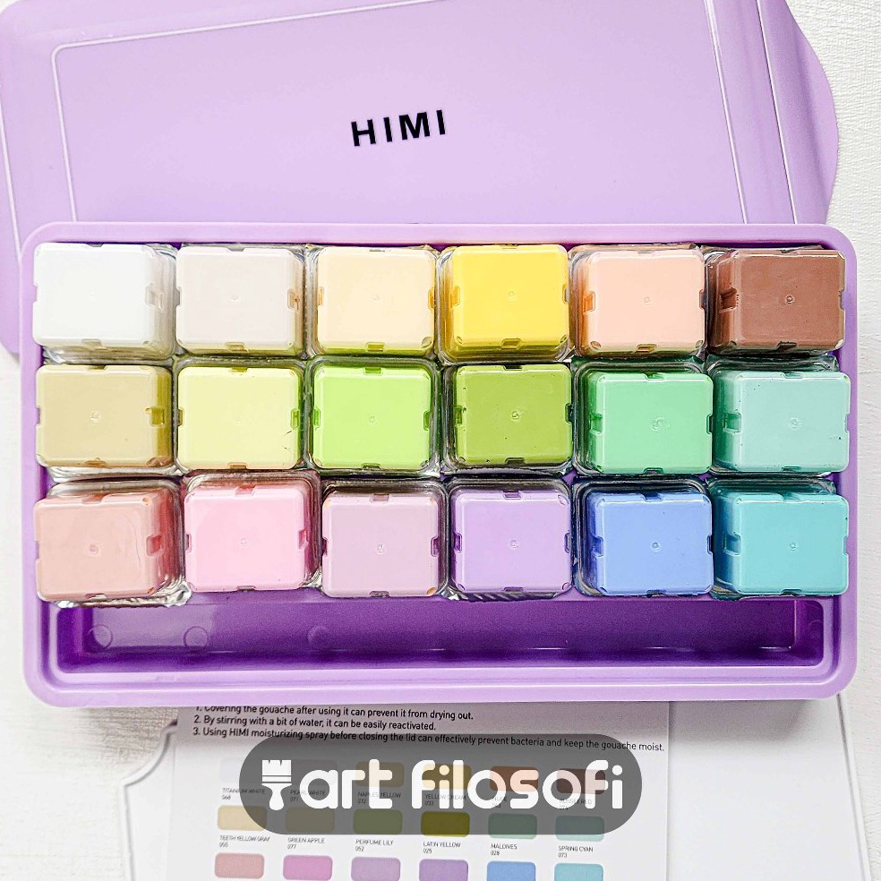 

Miya Himi Pastel Gouache 18x3ml Cat Air Gouache KODE N3C9