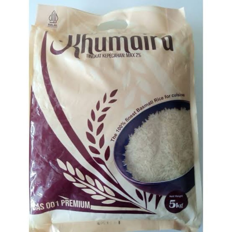 

Basmati Merk Khumaira 5 Kg | Beras Arab | Beras India | Beras Rendah Kalori