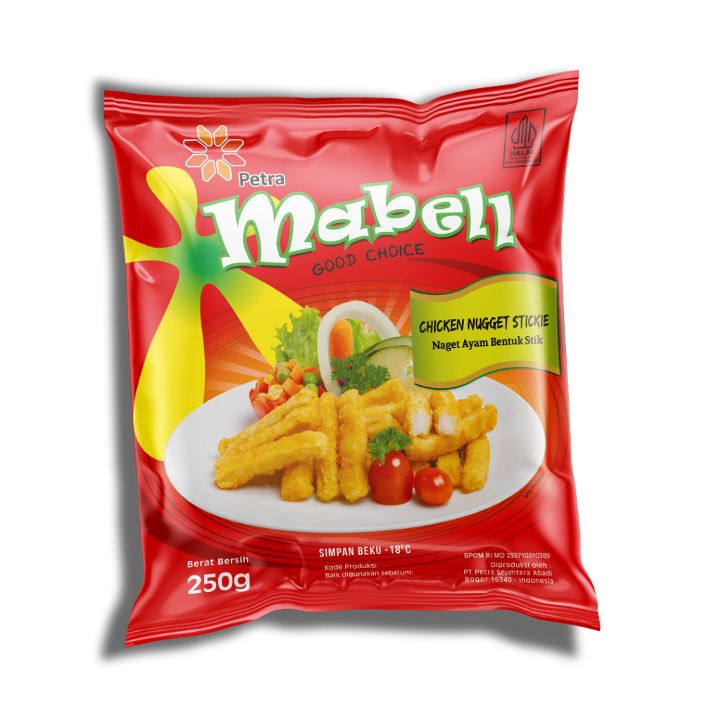 

MABELLl Chicken Nugget Stick 250 Gram - Nugget Ayam Bentuk Stick