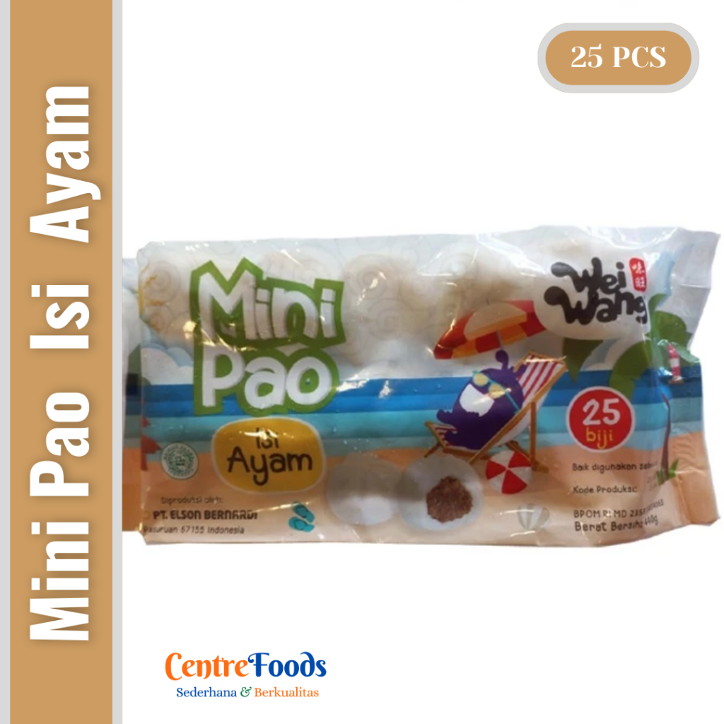 

Mini Pao Isi Ayam - WEI WANG | Isi 25 Pcs - 440gr [ Harga Per BKS ]