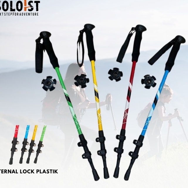 Limited  TREKKING POLE TONGKAT PENDAKI 135CM  TONGKAT HIKING 135CM tracking pole trekking pole Haoya
