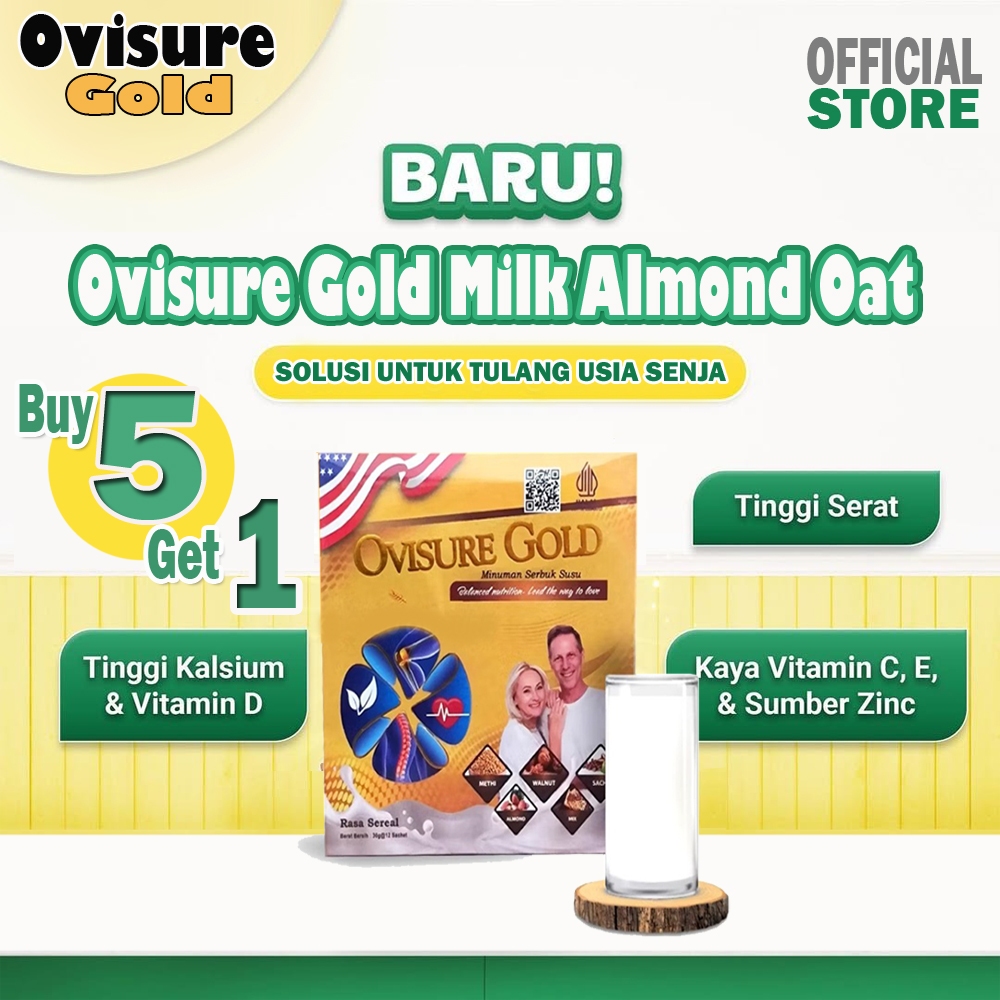 

BUY 5 GET 1 NEW OVISURE GOLD ASLI - SUSU UNTUK PENGOBATAN TULANG DAN SENDI TERBAIK