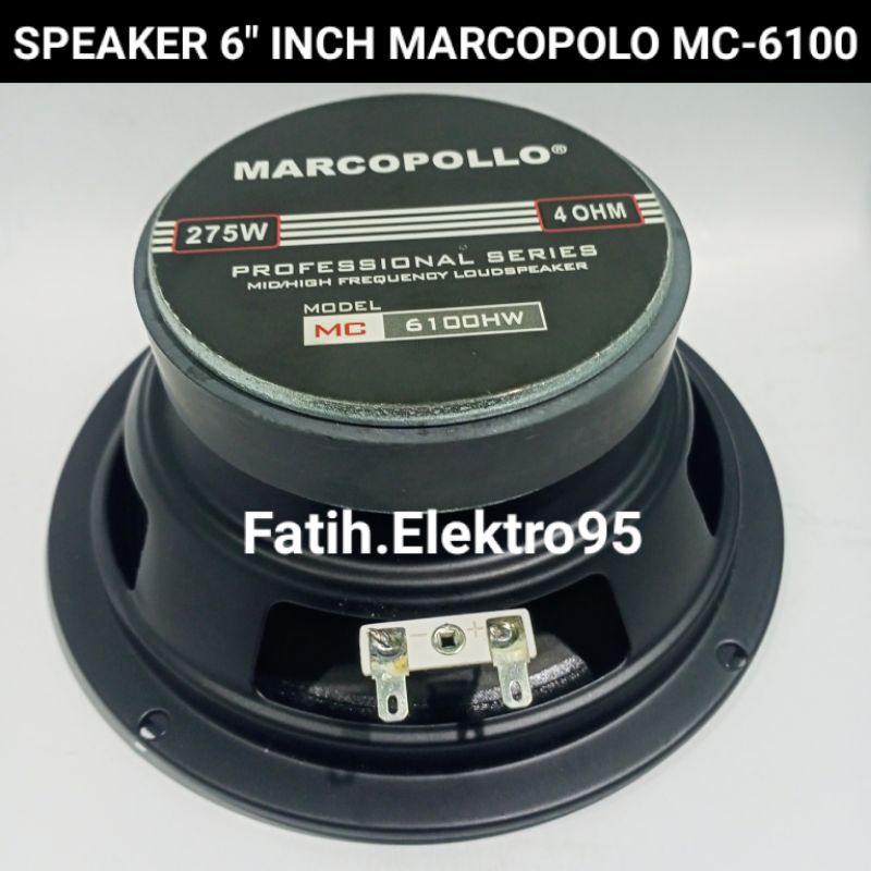 speaker 6 Inch full range middle marcopolo MC 6100 HW 270 Watt Terlaris